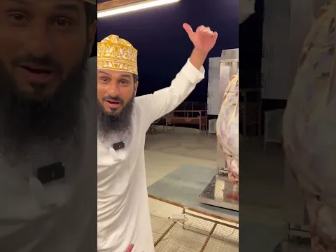 سيخ شاورما نعامة كاملة 😋😋 أحمد السعدي #لحم #food #اكسبلور