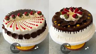 tutorial para decorar pasteles con ganache de chocolate y canelones
