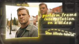 How to perform frame interpolation on a video