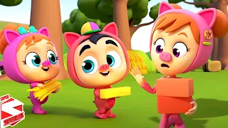 Three Little Pigs And The Big Bad Wolf | Funny Cartoon Stories | Story Time For Kids | Short Story