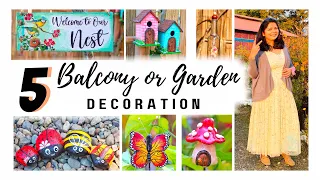 5 Amazing Balcony or Garden Decoration || Garden DIY 🌱 || Balcony Decorating Ideas ||DIYwithKANCHAN