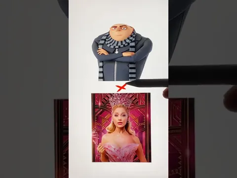 Gru as Glinda #wicked #minions #art #digitalart #shorts