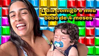 Um dia com a Thielly e o Christopher *bebê de 4meses*