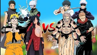 Naruto 🆚 Yuji || Madara 🆚 Sukuna || Kakashi 🆚 Gojo || Obito 🆚 Yuta #naruto #jujutsukaisen 