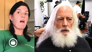 Dad Cut Off His Long Hair for Daughters Wedding Her Reaction Is Amazing