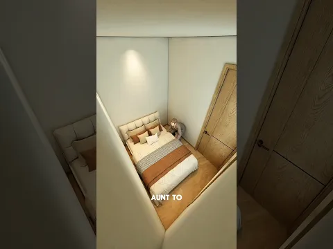 Smart Design Turns The Smallest Bedroom Into A Luxury Space #shorts