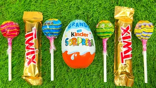 Oddly Satisfying l Unpacking Lollipops, Kinder Surprise AND Chocolate Sweets, ASMR sounds 🍭