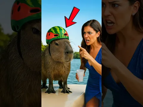 Capybara Is Being BLAMED For The Party Ending On The Yacht 🚤💥 #capybara