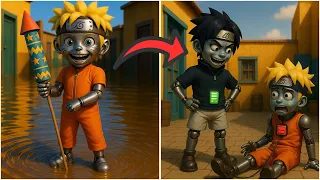 NARUTO VIROU ROBÔ… Mas SASUKE QUER ROUBAR SUA BATERIA - Compilado Naruto robô 