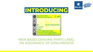 Bajaj Genuine Parts MRP Sticker Label Change