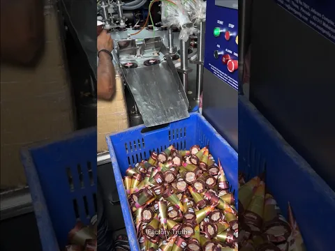 How Ice Cream Cones Are Made in a Factory #shorts
