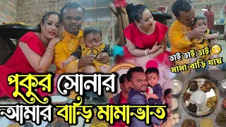 আমাদের বাড়ি মিতালির ছেলেকে মামা ভাত খাওয়ালাম | Vlogger mitu | Comedy Sujan Vlog #vlog #vloggermitu