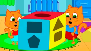 Familia de Gatos - Enorme Rompecabezas Dibujos Animados Para Niños