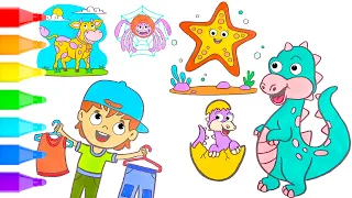 Drawing for kids | Coloring for kids 👶🏻👧🏼 | Drawing and Colouring 😍