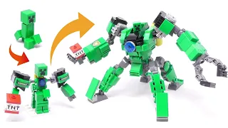 Excessively Upgrading My Son's Minecraft Creeper Mech - Detailed Build