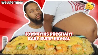 10 MONTHS PREGNANT BABY BUMP REVEAL!! JAE GOT HUGE! 41 PLUS WEEKS PREGNANT 🤰🏾