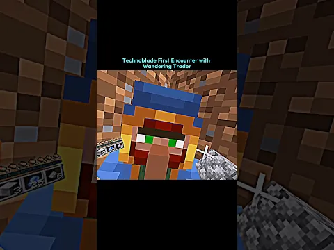 Technoblade First Encounter with W Trader 🤠|| #shorts #technoblade #minecraft