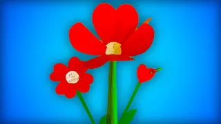 Valentines day origami flower. How to Make easy Paper Flower.