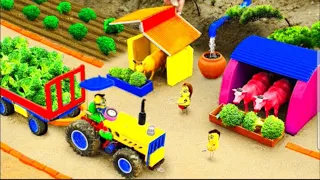 Diy Tractor Mini Bulldozer to making concrete road | Construction Vehicles, Road Roller #23