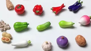 Miniature kitchen set 🍈🍇🍓 Mini fruit veggies and cakes 🍰