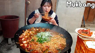 Mukbang | 얼큰 칼칼한 파듬뿍 순두부 대패삼겹 진짬뽕 먹방 !!