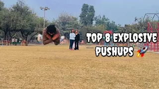 Top 8 Explosive Pushups 🚀| Calisthenics Pushups | Yunus Fitness