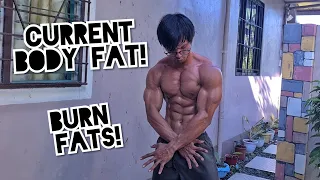 CURRENT BODY  FAT PERCENTAGE | BURN FATS GAIN LEAN MUSCLE| POSING PRACTICE