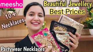 10 MEESHO JEWELLERY Haul | Partywear Necklaces , Jewellery Haul | Neema's Talk