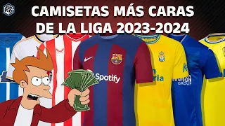 🤔 ¿Sabes cuáles son las Camisetas de Fútbol MÁS CARAS de La Liga 2023-2024? 🤯💰 #camisetasdefutbol