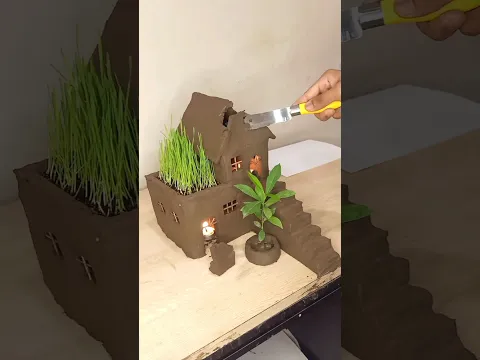 destroying a beautiful miniature clay house 😱😱
