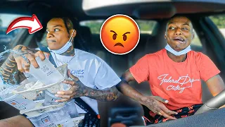 DRIVING SUPER WILD WHILE JAZZ HOLDS ICE COLD WATER !