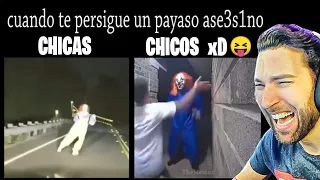 Cuando te persigue un payaso as3s1no - CHICOS vs CHICAS 😂