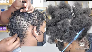 Micro locs installation/ How to start sister locks on short natural hair