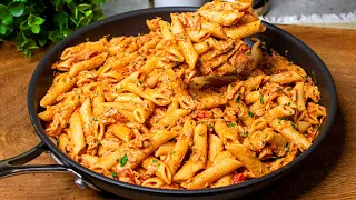 Haben Sie zu Hause Thunfisch und Pasta in Dosen? Leichtes und leckeres Abendessen!