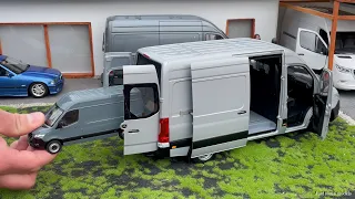 1:18 Mercedes-Benz Sprinter 2018, silver - Norev [Unboxing]