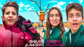SQUID GAME ASKERİ OLDUM!!! GERÇEK HAYATTA SQUID GAME 