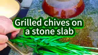 Roast chives over a traditional bonfire.
