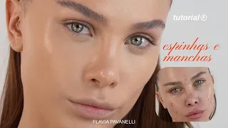 Cobertura completa para manchas e espinhas — tutorial DEFINITIVO (antes e depois real).