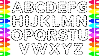LEARN the FULL Alphabet ABCDEFGHIJKLMNOPQRSTUVWXYZ and Colors ✏️🌈🧠 ABC Drawing and Coloring for Kids