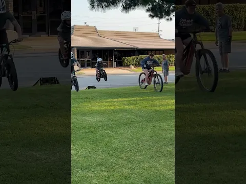 The sound of victory when beating your older siblings #familyride #siblings  #ebike #wildchild
