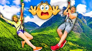 😱 SPERIETURĂ la cea mai TARE TIROLIANĂ 🎢 din ROMÂNIA Aventura Park 🏞️