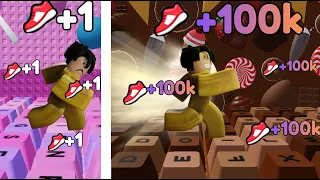 Evolucioné del HOMBRE Más Lento al Más RÁPIDO en Roblox en el juego +1 ESCAPE de TECLADO