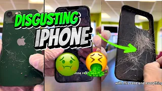 I was gonna vomit cleaning this iphone 🤢🤮 |Asmr | Deep Cleaning |