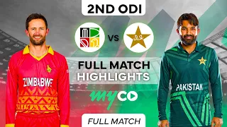 Pakistan vs Zimbabwe | Full Match Highlights | 2nd ODI - Bulawayo | @mycoentertainmentofficial