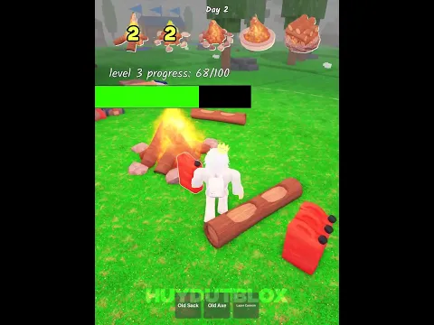 Fuel Canister To Max Campfire🔥 #huydutblox #roblox #99nightintheforest