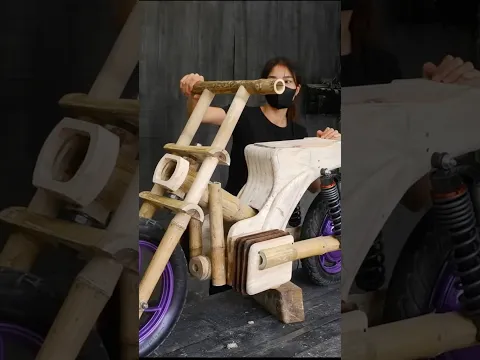 Insane! Mom Builds an E-Bike from Bamboo #homemade #diy