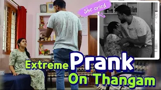 Extreme Prank On Wife😬 | She cried 🥹#policouple #kunjava #keralatamilnadu