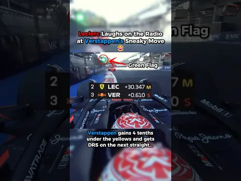 Leclerc Laughs at Verstappen’s “Sneaky” Move 😂