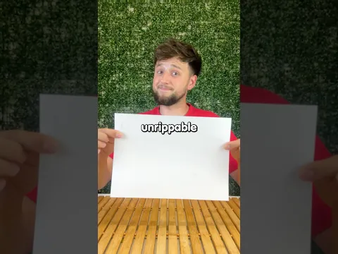 I Tested The Unrippable Paper!