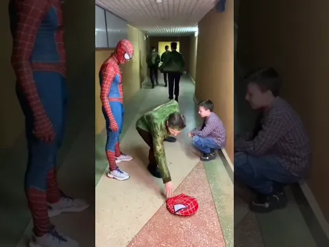 Spiderman saved the boy😭  ❤️ #shorts